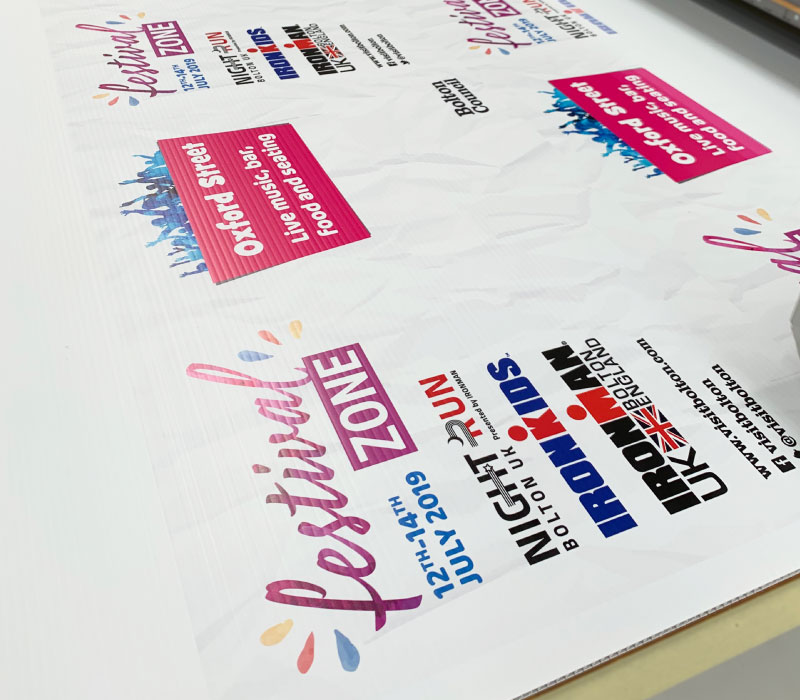 Foamex signage printed for Ironman, Bolton by Impression